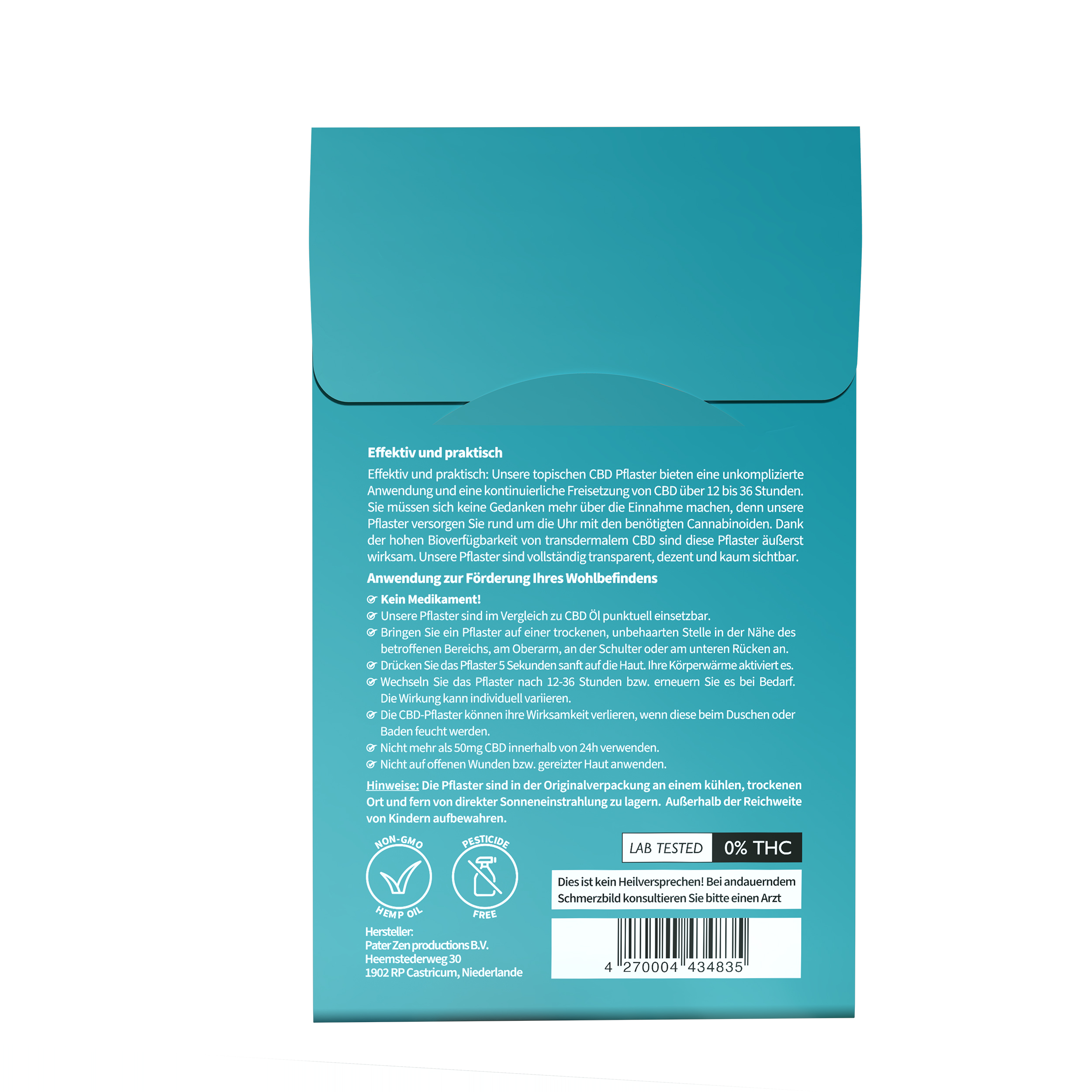 Dr. Cannabis CBD Pflaster Wohlbefinden 15mg - 6 Stück
